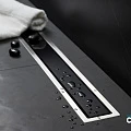 Душевой лоток Pestan Confluo Premium Line 65 13000293 черное стекло / сталь