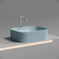 Раковина накладная Ceramica nova Element 505*380*150мм CN6052ML голубая матовая