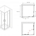 Душевой уголок ABBER Schwarzer Diamant 100х100см AG021005 профиль хром, стекло прозрачное