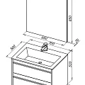 Мебель для ванной Aquanet Lino 70 Дуб Веллингтон