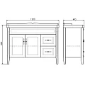 Тумба с раковиной Comforty Палермо 120 00004142367CF белая глянцевая