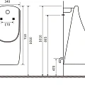 Писсуар SantiLine SL-6004 белый глянец