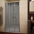 Душевая дверь в нишу GuteWetter Practic Door GK-403 120x190 см, хром матовый, стекло графитовое