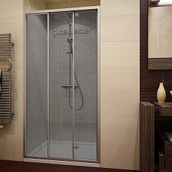 Душевая дверь в нишу GuteWetter Practic Door GK-403 120x190 см, хром матовый, стекло графитовое