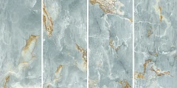 Керамогранит Imola Onyx Aqua Blue Gold 60x120 см AQ6 12 LP голубой