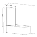 Шторка на ванну AM.PM Gem 80x140см W90BS-D080-140CT профиль хром, стекло прозрачное