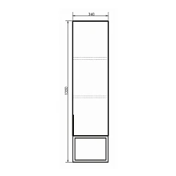 Шкаф-пенал Comforty Равенна Лофт 35см 00-00006913CF дуб темно коричневый