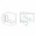 Шторка на ванну RGW Screens SC-11B 100х140см 03111110-14 профиль черный, стекло прозрачное