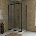 Душевой уголок Bravat Blackline 120x80см BS120.3101B профиль черный, стекло прозрачное