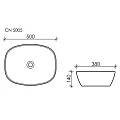 Раковина накладная Ceramica Nova Element CN5005 белая глянцевая