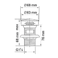 Донный клапан для раковины Wasserkraft A046 бронза