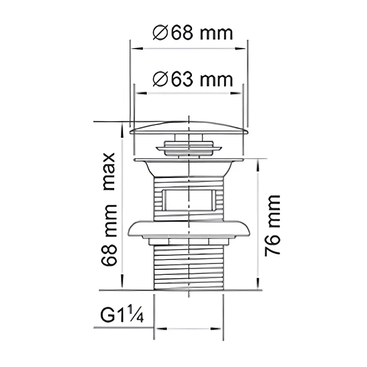 Донный клапан для раковины Wasserkraft A046 бронза