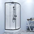 Душевой уголок AM.PM X-Joy 90x90 WK88СI профиль черный, стекло прозрачное