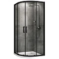 Душевой уголок ABBER Schwarzer Diamant 90x90см AG01090B профиль черный, стекло прозрачное