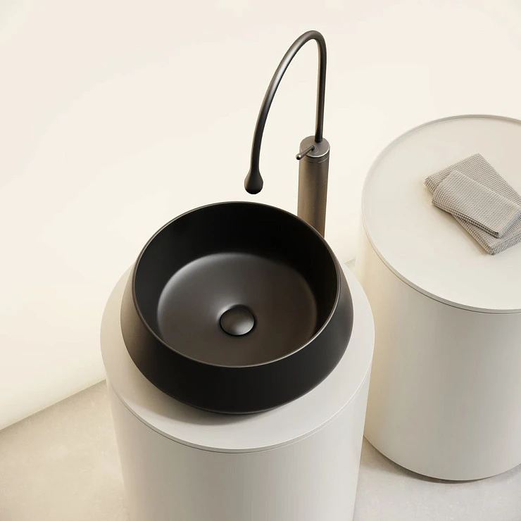Раковина накладная Ceramica Nova Maya CN12004MB черная матовая