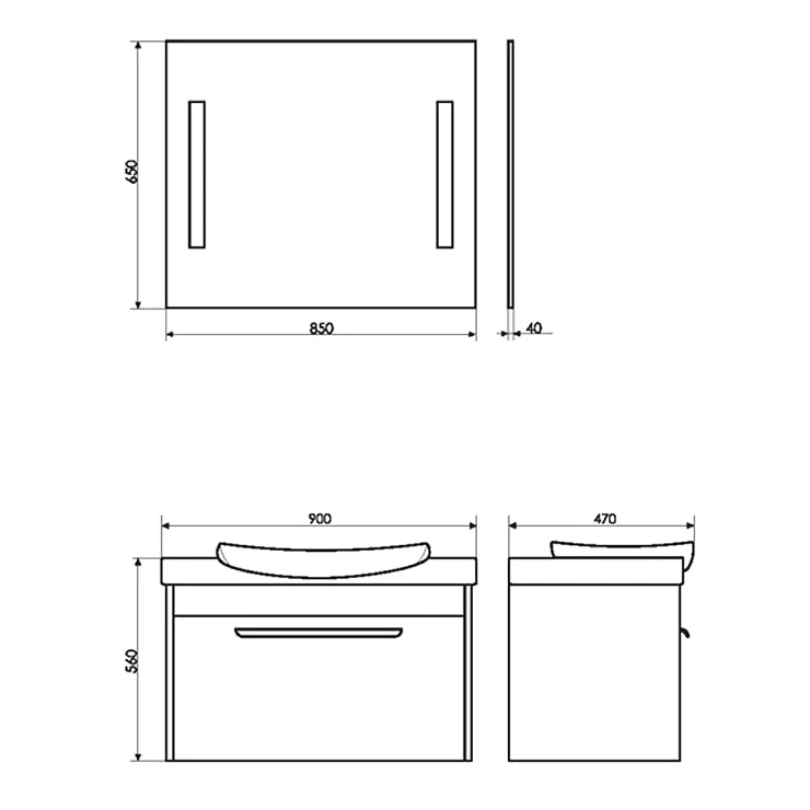 Зеркало Comforty Жасмин 85 00004140520CF с подсветкой и сенсором
