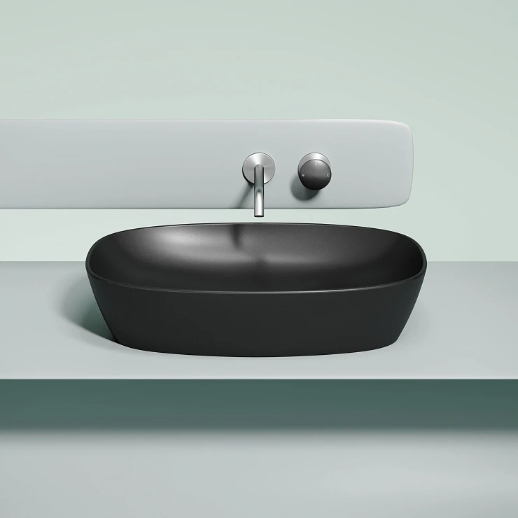 Раковина накладная Ceramica nova Element 600*380*138мм CN6049MB черная матовая