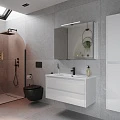 Тумба с раковиной Sancos Libra 100 белая глянцевая
