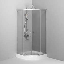 Душевой уголок AM.PM X-Joy 90x90см W88E-205-090MT64 профиль матовый хром, стекло прозрачное
