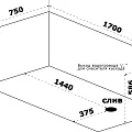 Акриловая ванна Azario Тенза 170х75 ТНВ0002 белая глянцевая