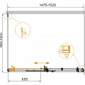 Душевой уголок Cezares Stylus-Soft 150x100см STYLUS-SOFT-AH-1-150/100-C-Cr хром, стекло прозрачное