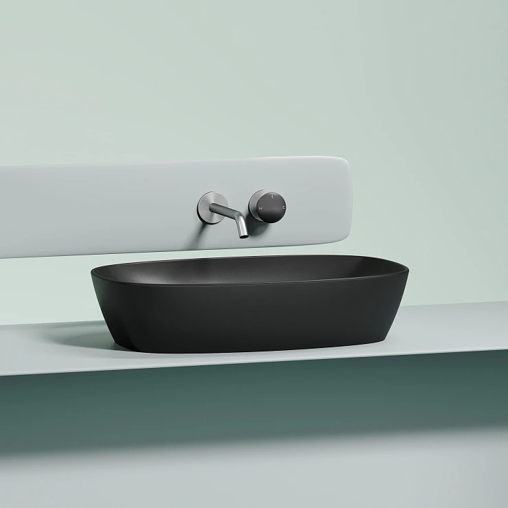 Раковина накладная Ceramica nova Element 600*380*138мм CN6049MB черная матовая