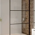 Душевая дверь в нишу RIHO 140см G004045121 профиль черный, стекло прозрачное