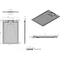 Душевой поддон Esbano Luxe 120х80 ESPLX 128B черный