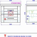 Тумба под раковину Aqwella Foster 60 FOS01062DS дуб сонома