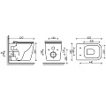 Унитаз подвесной Ceramica Nova Cubic CN1806 белый глянец