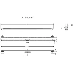 Душевой лоток Berges Super Slim 80 091054 хром