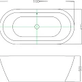 Акриловая ванна ESBANO Tokyo 170x80 ESVATOKYW белая глянцевая