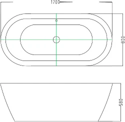 Акриловая ванна ESBANO Tokyo 170x80 ESVATOKYW белая глянцевая