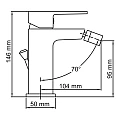 Смеситель для биде с донным клапаном Wasserkraft Abens 2006 черный матовый