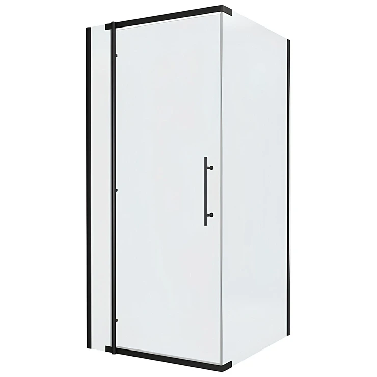 Душевой уголок Bravat Blackline 90x90см BS090.3113A профиль черный, стекло прозрачное