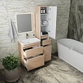 Тумба с раковиной Style Line Атлантика 60 напольная, ясень перламутр