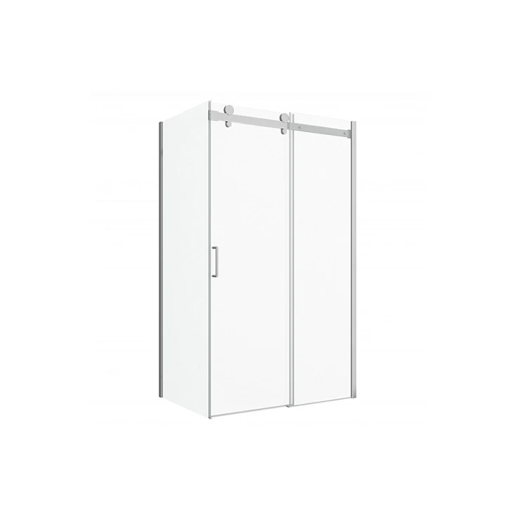 Душевой уголок Bravat Wave 120x80см BS120.3102S профиль хром, стекло прозрачное
