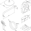 Душевой комплект AM.PM X-Joy FB85A10020 с внутренней частью, хром