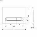 Кнопка смыва KKPol M09 V1 350/PPB/062-00-03 белый / хром