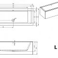 Акриловая ванна Riho Lugo 190x80 Plug & Play B135015005 левая, белая глянцевая