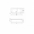 Акриловая ванна Cezares 180x80x40 правосторонняя METAURO CORNER-180-80-40-R белая глянцевая