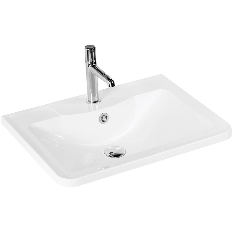 Раковина встраиваемая BelBagno 70см BB700/455-LV-MR-ALR белая