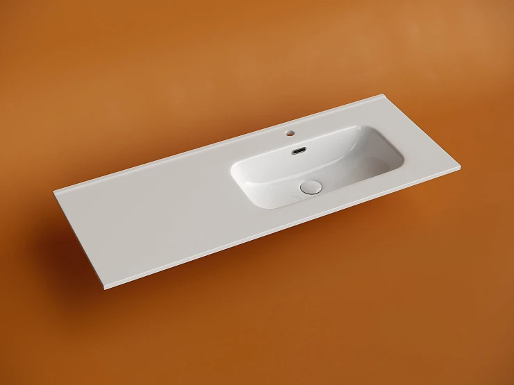 Раковина встраиваемая Ceramica Nova Element 120см CN7006R чаша справа, белая