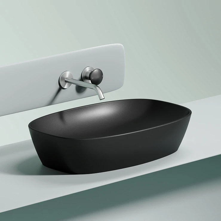 Раковина накладная Ceramica nova Element 600*380*138мм CN6049MB черная матовая