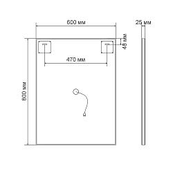 Зеркало LED Vincea VLM-2J600 600х800