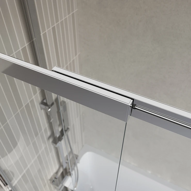Шторка на ванну BelBagno Luce LUCE-VF-11-100/145-C-Cr профиль хром, стекло прозрачное