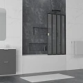 Шторка на ванну RGW Screens SC-23B 80х150см 03112308-14 профиль черный, стекло прозрачное