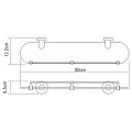 Полка Wasserkraft Isen K-4044 с ограничителем, хром