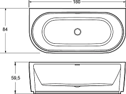 Акриловая ванна Riho Desire B2W 180x84 B089001005 белая глянцевая