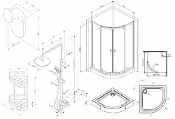 Душевой уголок AM.PM X-Joy 80x80 WK88EG профиль хром, стекло прозрачное